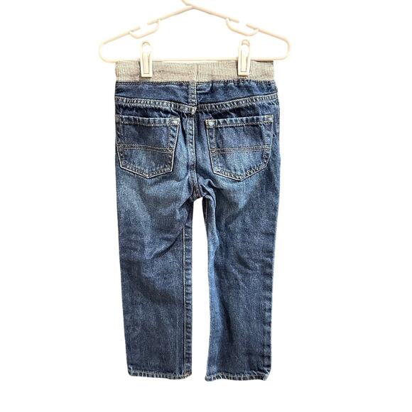 2 Pairs Children's Place Blue Denim Jeans Pockets Stretchy Waist Size 4T - Picture 5 of 11